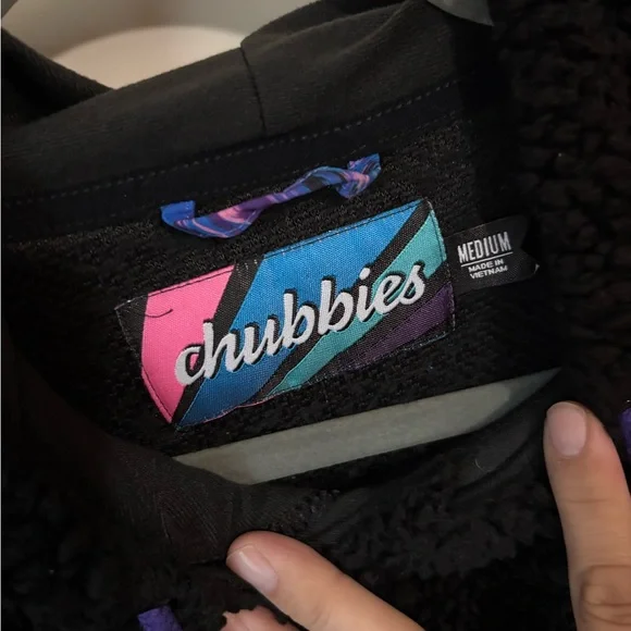 Chubbies black sherpa hoodie size medium - Picture 2 of 6